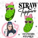 Pickle 3D Printed Straw Topper