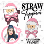 Santa Bow 3D Printed Straw Topper