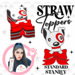 T Dog Christmas 3D Printed Straw Topper