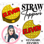 Eleven Waffle 3D Printed Straw Topper