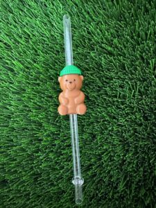 Coffee Bear 3D Printed Straw Topper