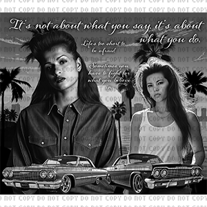 Mi Vida Loca black and white tumbler