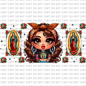 Virgencita 10 libbey wrap