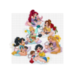 Princesses Valentines  DTF