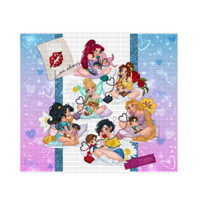 Princesses Valentines Tumbler Wrap