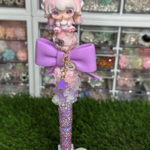 Pink/Purple Bunny Girl Beaded Pen