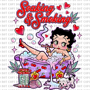 Soaking & Smoking UVDTF Decal