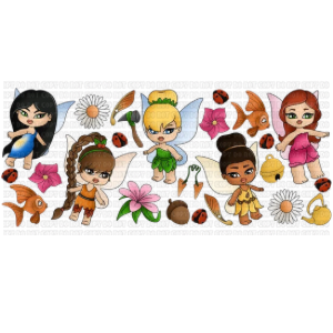 Semi Exclusive Baby Fairies Libbey Wrap