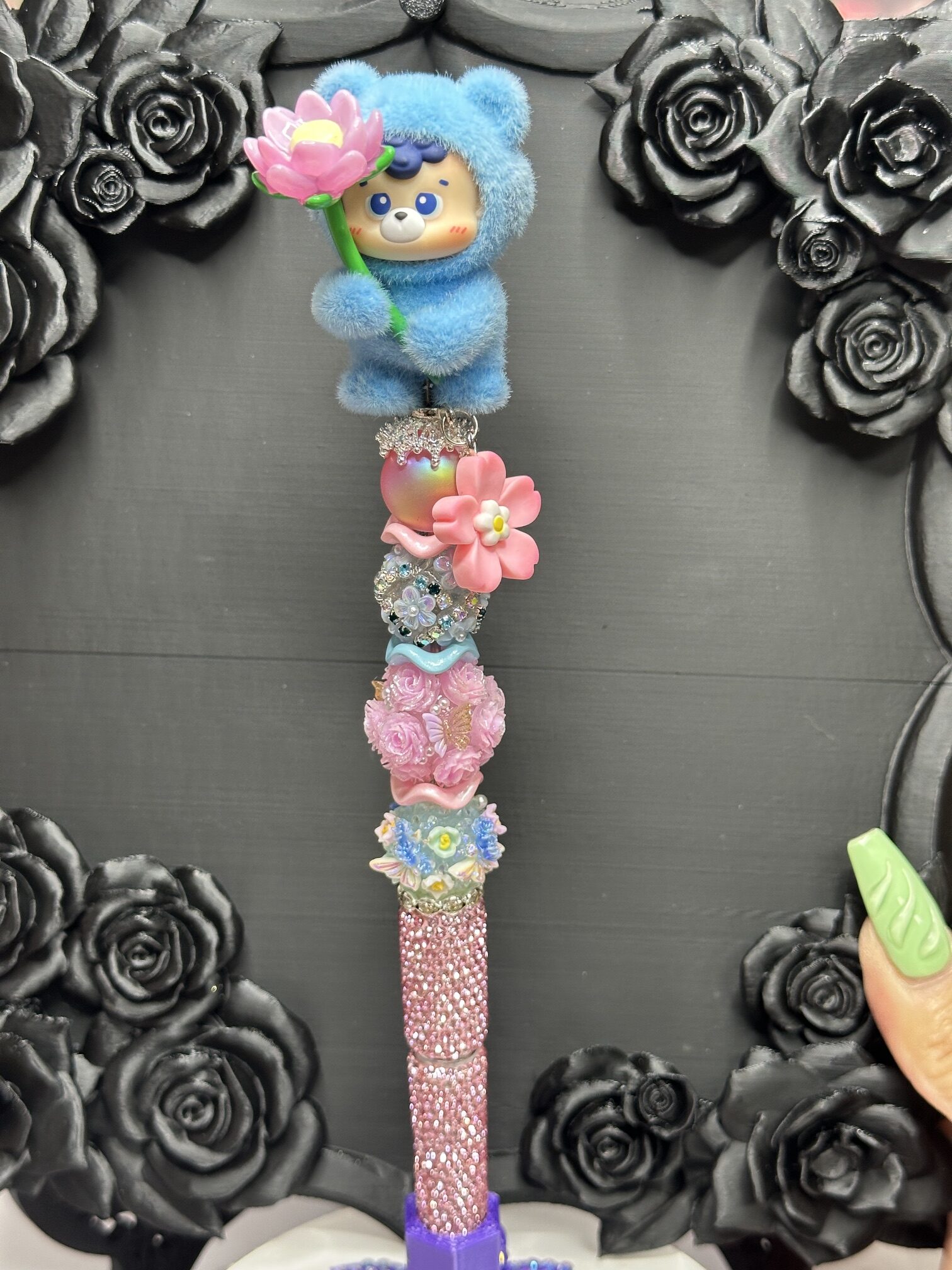 image0 - 2026-06-19T205525.621 Blue Bear Beaded Pen - Image 1
