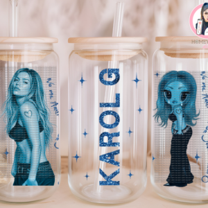 Blue Karol 2 Cup with UVDTF