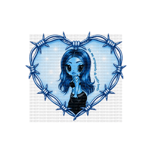 Blue Karol UVDTF Decal