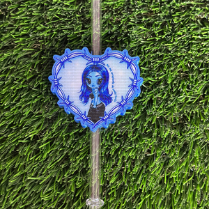 Blue Karol 3D Printed Straw Topper