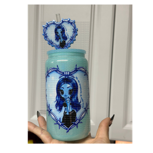 Blue Karol Cup with UVDTF with 3D topper