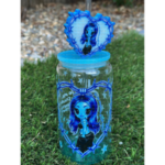 Blue Karol 2 Cup with UVDTF with 3D topper