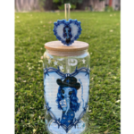 Blue Karol 7 Cup with UVDTF and 3D Topper