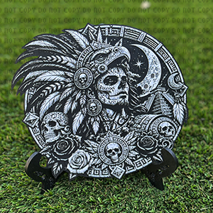 Alma De Guerrero- Aztec Warrior Decorative Plaque 3D Print